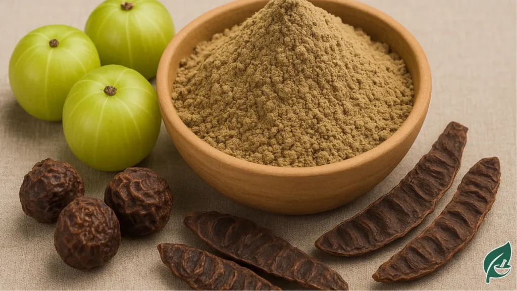 Amla reetha shikakai powder used in Bal Jhadne Ke Gharelu Nuskhe